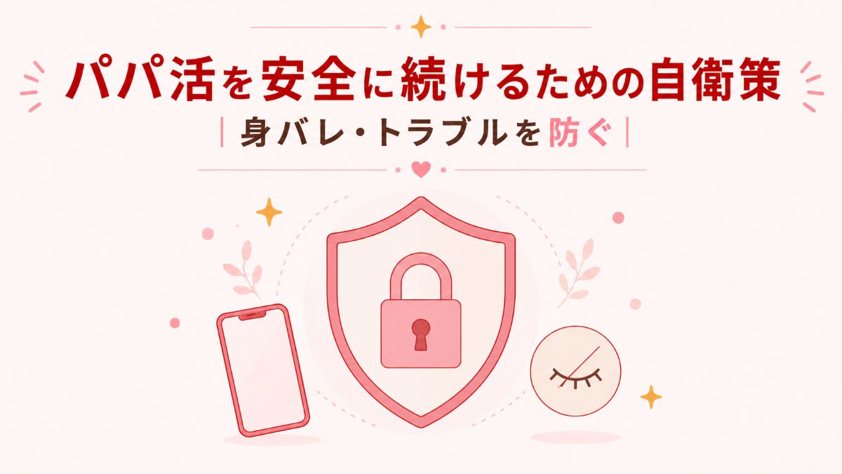 パパ活を安全に続けるための自衛策|身バレ・トラブルを防ぐ